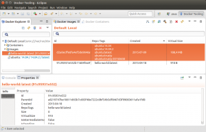 Abbildung 7: Die Docker-Tooling-Perspektive macht die Funktionen des Docker-Clients in Eclipse zugänglich.