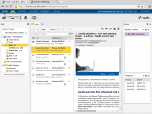 Abbildung 8: Auch Zarafa integriert Apps in seine Webapp und reduziert die Outlook-Unterstützung.