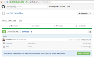 Abbildung 1: Auf Github steht die maßgeschneiderte ».vimrc«-Datei des Autors.