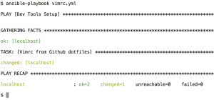 Abbildung 2: Ansible lädt eine ».vimrc«-Datei aus einem Github-Repository und installiert sie lokal.