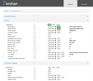 Abbildung 2: Die im Projekt Leshan entwickelte Software lässt sich als Server für die IoT-Geräte einsetzen.