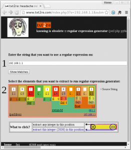 Abbildung 8: Txt2re unterscheidet sich ein wenig von den anderen Tools im Test.