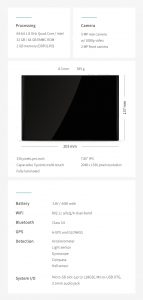 Spezifikationen des Jolla-Tablets mit 32 GByte. Quelle: Jolla