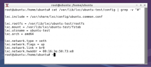Abbildung 2: Die Standardkonfiguration für einen Ubuntu-Container.