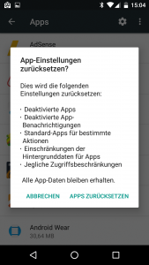 Abbildung 8: Bitter notwendig: Bei der aktuellen Anzahl an Einstellungsmöglichkeiten ist die Resetfunktion wirklich praktisch.