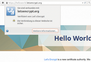 Die neue CA Let's Encrypt stellt ein erstes Zertifikat aus.