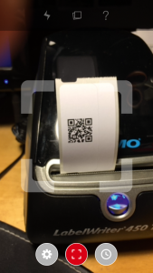 Abbildung 6: Das Scanprogramm sucht den QR-Code im Foto …
