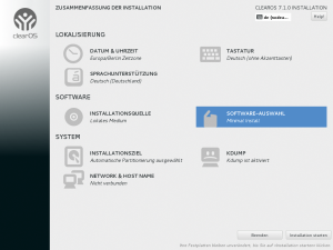 Abbildung 1: Die Installation des Clear-OS-Servers erfolgt über einen grafischen Assistenten.