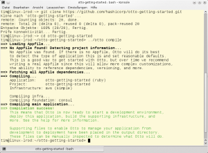 Abbildung 2: Otto ist äußerst gesprächig. In dem hier ausgeführten ersten Schritt hat das Tool erkannt, dass im aktuellen Projektverzeichnis ein Ruby-Programm liegt.