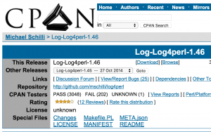 Abbildung 2: Auf dem CPAN-Server steht unter &raquo;Repository&laquo; ein Link zum Github-Projekt des Moduls.