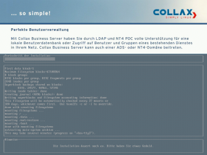 Abbildung 3: Der Collax Business Server ist in wenigen Schritten installiert.