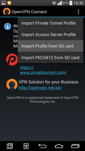 Abbildung 3: Wer Android oder I-OS nutzt, weicht auf Open VPN Connect aus, das für beide mobilen Betriebssysteme verfügbar ist.