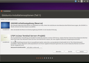 Abbildung 8: Edubuntu will den Einstieg in Linux erleichtern, ein Terminal-Server ist schnell aufgesetzt und funktioniert ohne weiteres Zutun.