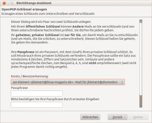 Abbildung 1: Das Thunderbird-Add-on Enigmail rüstet den Mailclient mit GPG-Support aus, ist aber nicht durchgängig komfortabel zu handhaben.