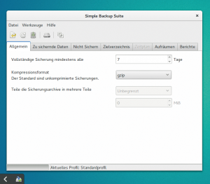 Abbildung 5: Die Optionen von Sbackup sind begrenzt.