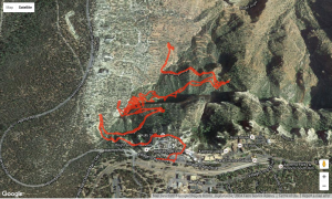 Abbildung 7: Trackspuren auf dem Bright Angel Trail im Grand Canyon.