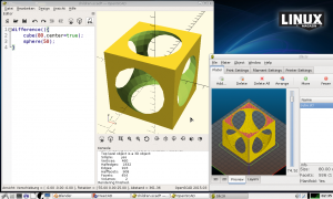 Abbildung 4: Schicht im Printerschacht: Mit Open Scad gelingt es, 3-D-Modelle zu konstruieren (links). Das Programm Slic3r hilft beim Weiterverarbeiten zu Formaten, mit denen 3-D-Drucker klarkommen (rechts).