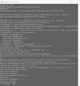 Abbildung 2: Die komplette Konfiguration von XSI-Backup ist in einer Shell des ESX-I-Hosts zu erledigen.