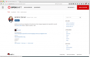 Abbildung 4: Im Open-Shift-Hub stellt Red Hat Applikationen zur Verfügung, die sich auch als Erweiterung in Open Shift ausrollen lassen.