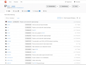 Abbildung 5: Gogs für Selbsthoster erinnert in seiner Struktur sehr stark an Github.