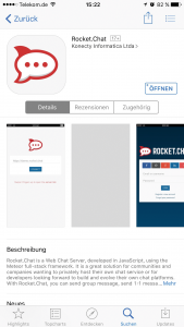 Abbildung 6: Für IRC wie für Matter Most und Inspircd existieren Clients für I-OS. Matter Most patzt allerdings in Sachen Android.