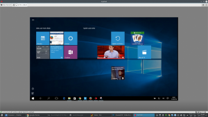 Abbildung 6: Windows-Sitzung mit Anydesk unter KDE. Das proprietäre Protokoll überträgt Daten recht fix.