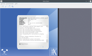 Abbildung 9: Konfiguration einer Sitzung unter X2go, das das freie NX-Protokoll in Version 3.0 verwendet.
