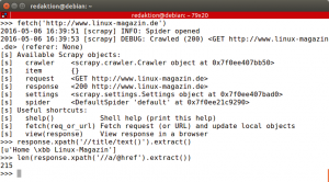 Abbildung 3: Der bordeigene Downloader überführt die Startseite des Linux-Magazins in ein Antwortobjekt.