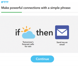 Abbildung 5: Der Service auf Ifttt.com löst Aktionen aus, wenn vordefinierte Ereignisse eintreten.