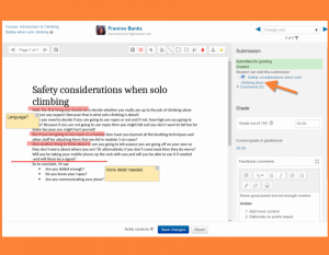 Lehrer können hausaufgaben in Moodle 3.1 einfacher kommentieren. (Quelle: docs.moodle.org)