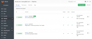 Pipeline-Ansicht in Gitlab. Quelle: Gitlab