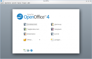 Abbildung 1: Open Office bietet beim Start einen Auswahlbildschirm.