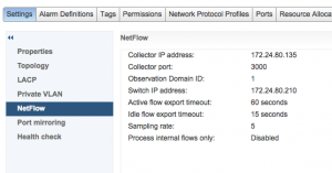 Abbildung 2: VMwares Netflow-Einstellungen im Distributed Vswitch.