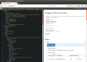 Abbildung 3: Im Swagger Editor beschreibt der Entwickler der Webanwendung komfortabel das REST-API. Im Beispiel geht es um den (fiktiven) Swagger Petstore, er sich mit Tieren ausstatten lässt.