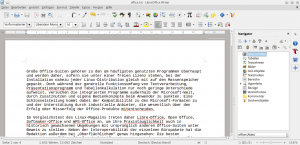 Abbildung 4: Libre und Open Office ähneln sich auch in der Bedienung sehr.