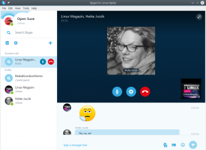 Abbildung 1: Die Tester in der Audiokonferenz: Der Avatar des gerade sprechenden Anwenders erscheint hervorgehoben im Hauptfenster.