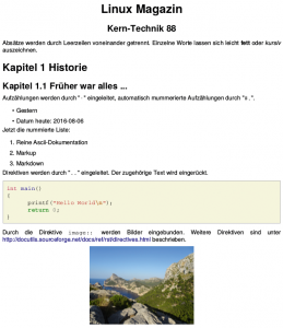 Abbildung 2: Pretty-Printing mit dem im Kernel eingesetzten Tool »rst2pdf«.