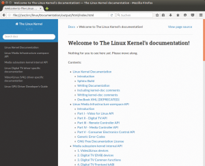 Abbildung 5: So sieht die Einstiegsseite in die neue Linux-Dokumentation aus.