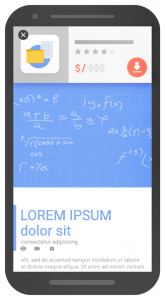 Ein für Google angemessen großes Banner. Quelle: Google