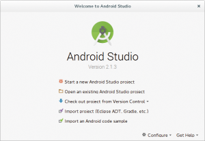Abbildung 1: Der Startbildschirm von Android Studio lässt Entwicklern die Wahl, Beispielprojekte zu importieren. Das ist gut für erste Tests.