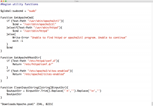 Abbildung 3: Für Shellskripte kann der Anwender in der Powershell in separaten Dateien beliebige Funktionen definieren, die sich …