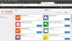 Abbildung 3: Blick in die Liste der Odoo-Module. Die gesamte Liste ist viermal so lang wie dieser Ausschnitt.