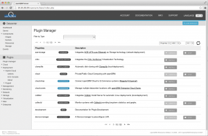 Abbildung 1: Im Kern von Open QRM steckt ein Plugin-API, sodass externe Module jede erdenkliche Funktionalität nachrüsten können. Die Liste der verfügbaren Plugins ist durchaus beeindruckend.