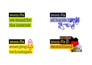 Textbotschaften und Grafiken können das Logo zieren. Quelle: Mozilla