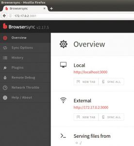 Abbildung 2: Wer seine Angular-2-App gleich im Browser testen möchte, kann auf Browsersync zurückgreifen.
