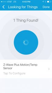 Abbildung 6: Neue Z-Wave-Komponenten findet der Hub im Inclusion-Modus oft automatisch.