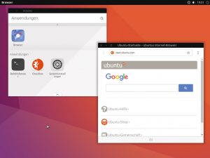 Abbildung 6: Unity 8 kennt mit den so genannten Scopes spezielle Seiten, die Informationen zu einem bestimmten Thema anbieten. Die Desktop-Fassung stellt Scopes im gleichnamigen Fenster dar.