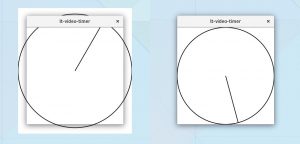 Abbildung 2: Links: Die Anwendung malt fatalerweise direkt auf dem Fenster. Rechts: Die gleiche Anwendung benutzt das <code>GtkDrawingArea</code>-Widget und kann keine Fensterdekoration zerstören.