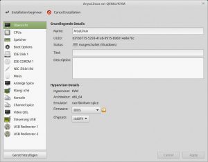 Abbildung 6: Auch im Virtual Machine Manager justiert der Nutzer das virtuelle System auf Wunsch nach.