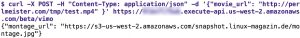 Abbildung 1: Das AI-Programm zur Bewegungsanalyse l&auml;uft auf einem Amazon-Server hinter einem REST-API. 